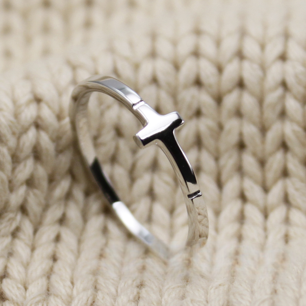 Simple cross original design s925 siver ring