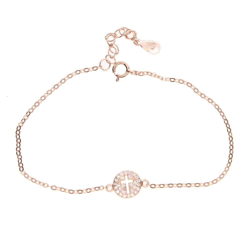 S925 European and American style women's cross bracelet