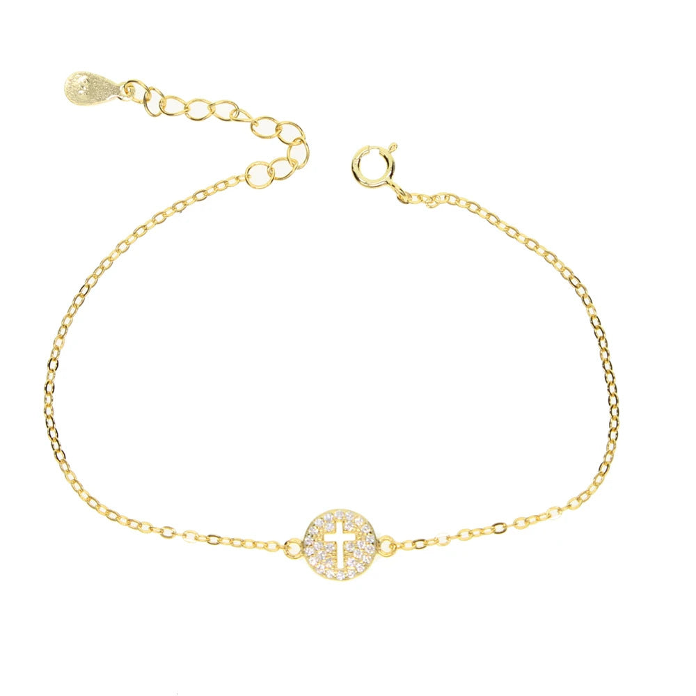 S925 European and American style women's cross bracelet